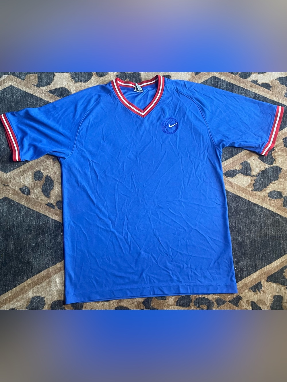 Vintage Nike Basketball Dri-FIT Shooting Shirt Men’s Large Blue Red White